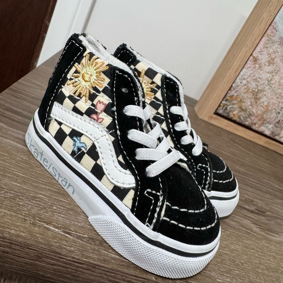 Vans Other - Vans Black and White High-Top Sneakers with Checkerboard Pattern